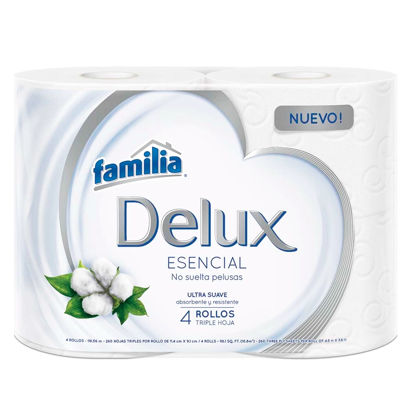 PAPEL HIGIENICO FAMILIA DELUXE X 4 X 29 MT